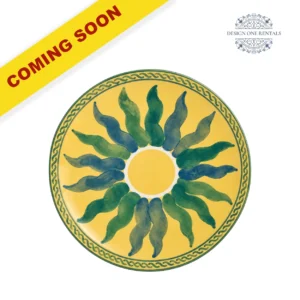 corsica charger plate in white background and lable coming soon
