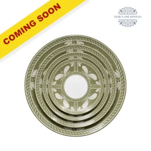 seville sage collection china set in white background and coming soon label