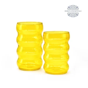 Bubble Yellow Glassware
