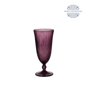 Crystal Cut Dark Purple Water Goblet