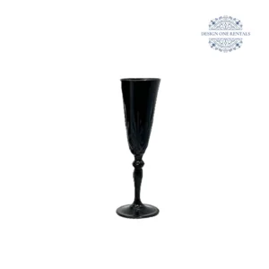 Crystal Cut Nero Champagne Flute