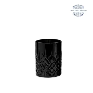 Crystal Cut Nero Rock Glass