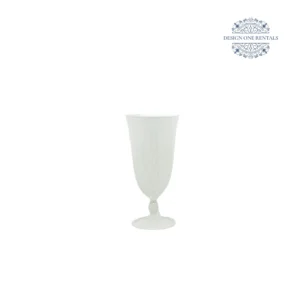 Crystal Cut White Water Goblet