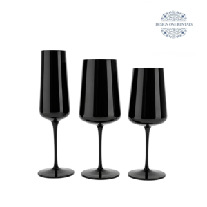 Hudson Stem Black Collection Glassware