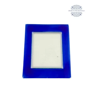 Blue Border Charger Plate