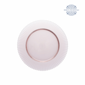 Ribbed Pink Charger Plate