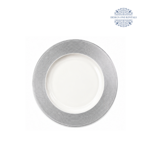 Silver Wide Band Charger Plate