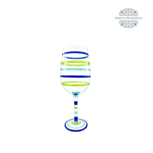 Blue Calypso Wine Glass