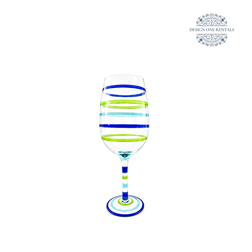 Blue Calypso Wine Glass
