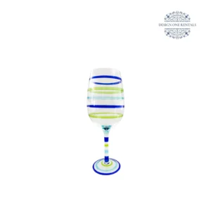 Blue Calypso Wine Glass