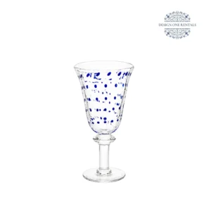 Blue Dot Wine Glass