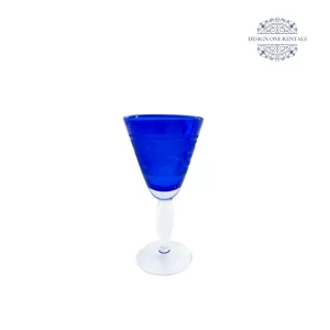 Blue Etched Goblet