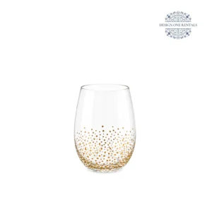 Gold Luster Stemless Glass