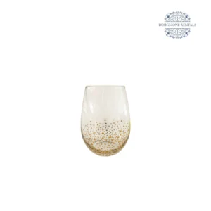 Gold Luster Stemless Glass