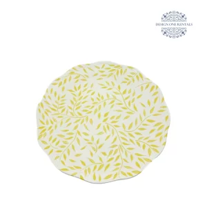 Codi Leaf Yellow Dinner Plate