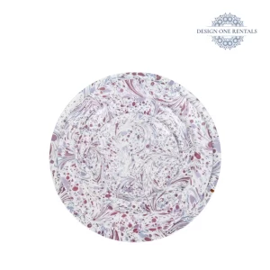 mj purple splash collection dinner plate