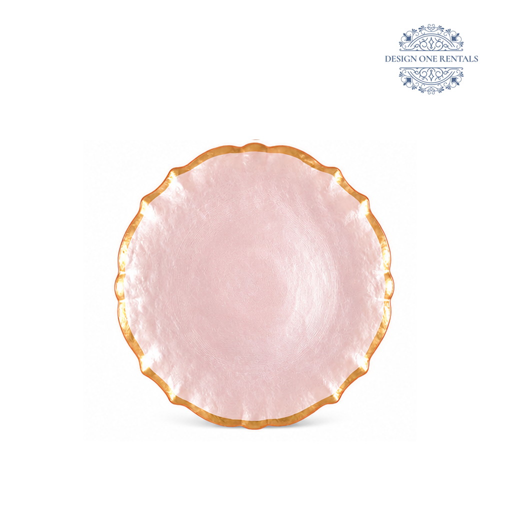 Baroque Pink and Gold Charger Plate
