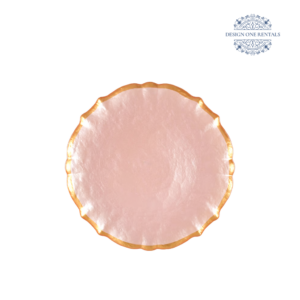 Baroque Pink and Gold Charger Plate