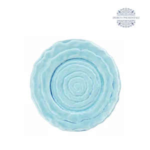 Blue Glass Rose Charger Plate