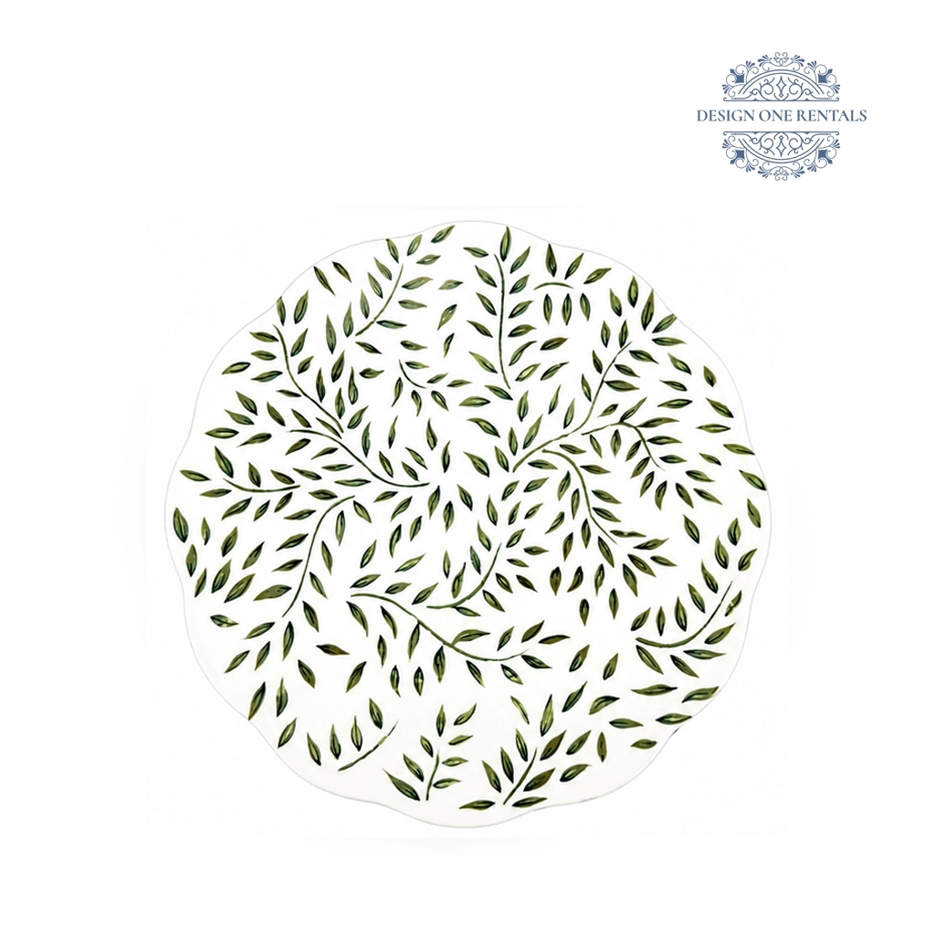 Codi Leaf Sage Green Charger Plate