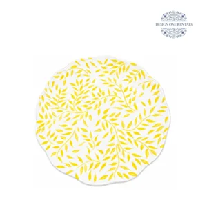 Codi Leaf Yellow Charger Plate