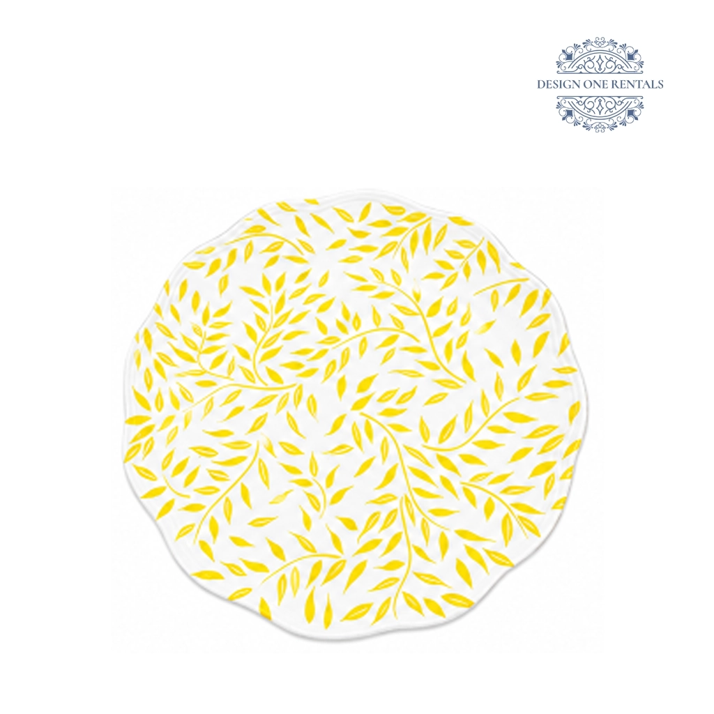 Codi Leaf Yellow Charger Plate