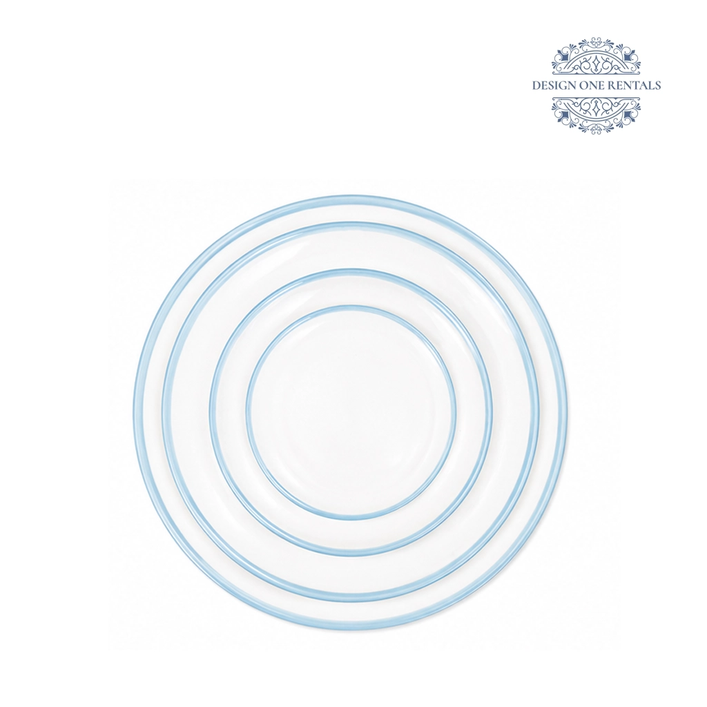 Edge Light Blue Collection China Set