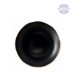 Gold Rim Charcoal Charger Plate