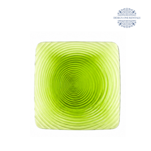 The Green Square Swirl Charger Plate