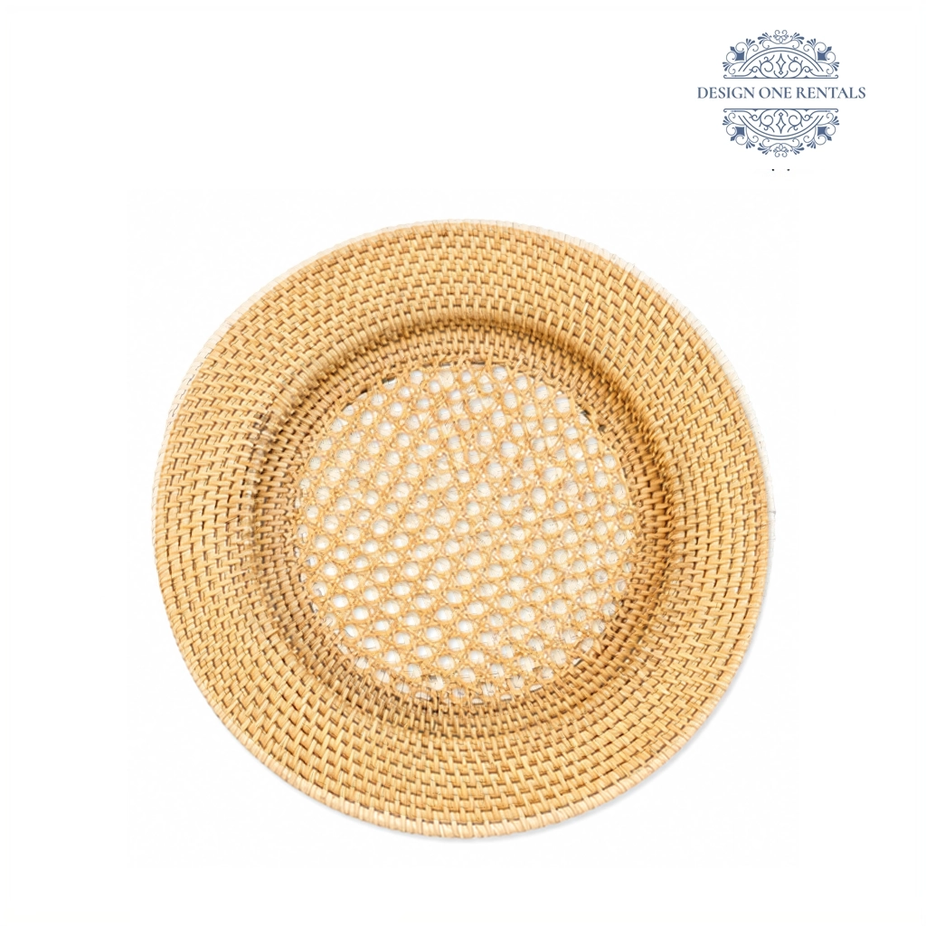 Honey Rattan Charger Plate