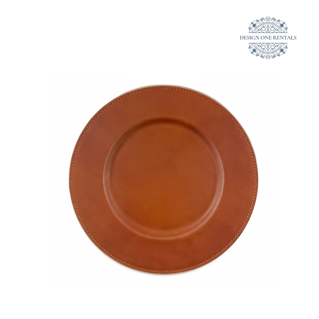 Pelle Brown Charger Plate