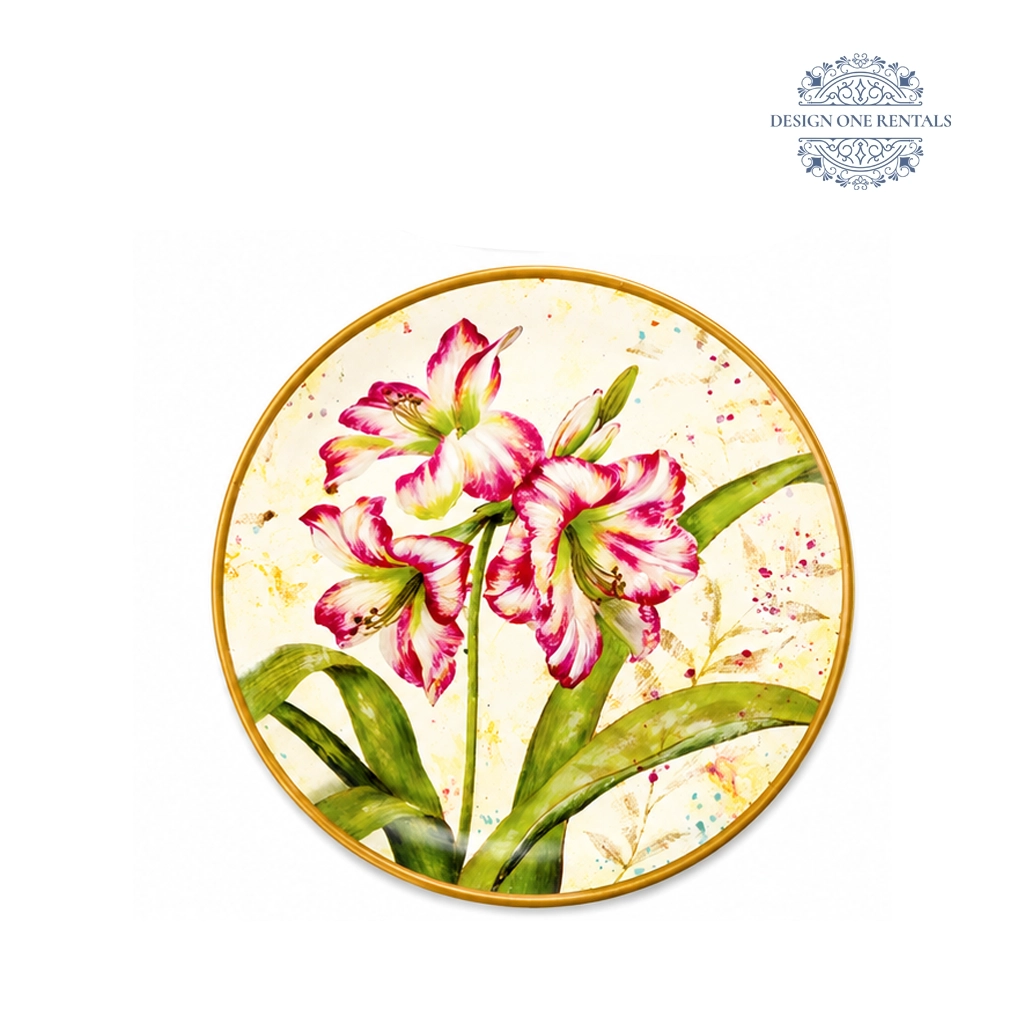 Pink Lilly 10inch dinner plate