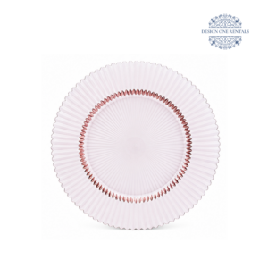 Ribbed Pink Charger Plate