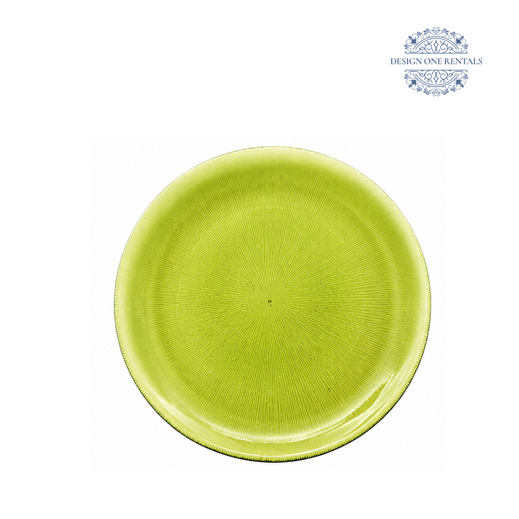 Ribbed Verde 10inch China Plate