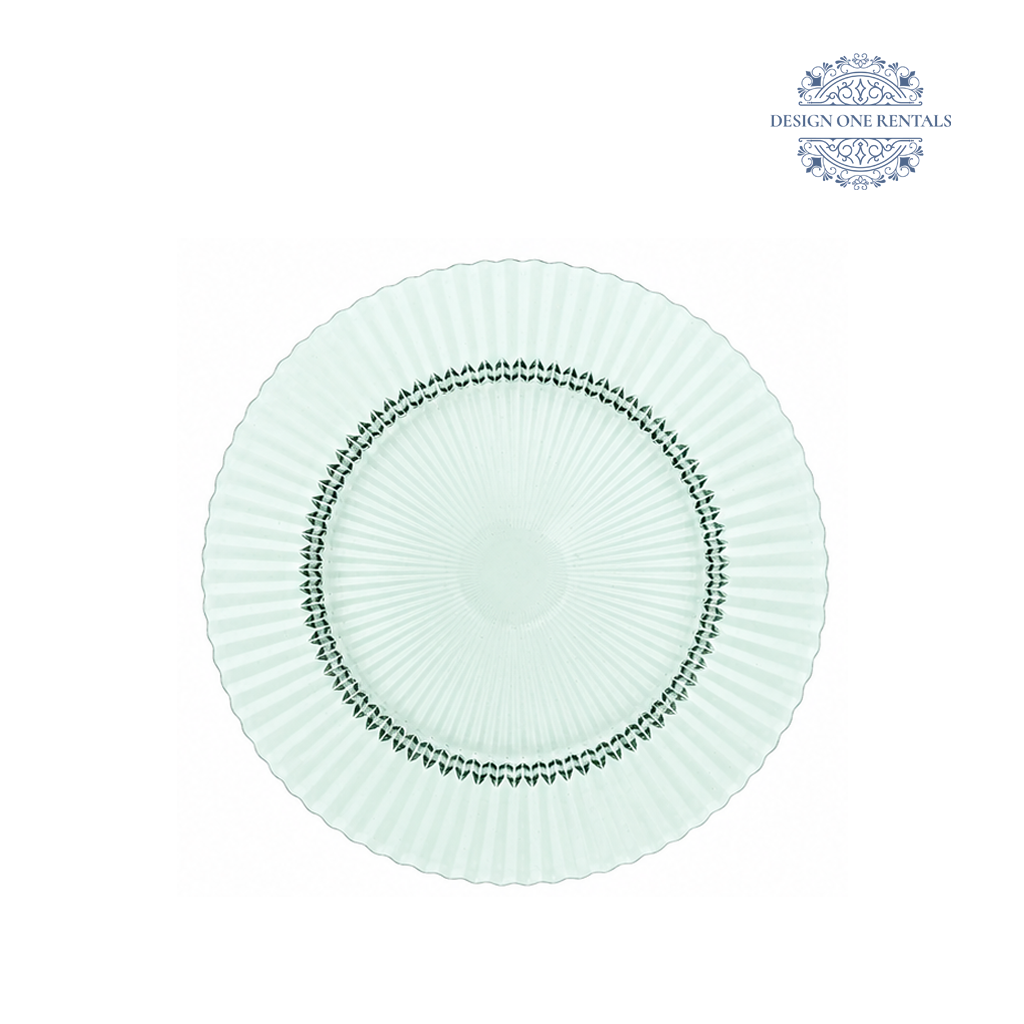 Ribbed Verde Charger Plate