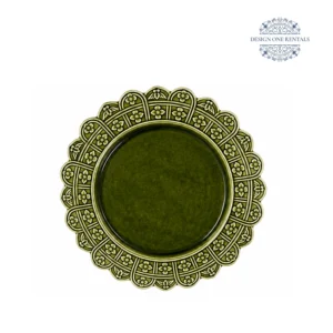 Scallop Raised Floral Verde Collection