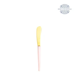 allegria gold blush collection butter knife in white background