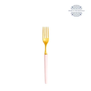 allegria gold blush small fork in white background