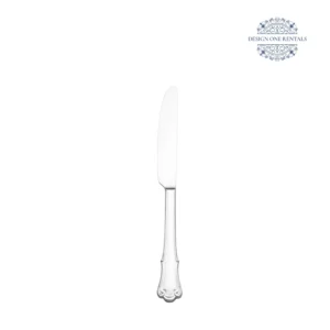 Allora silver collection dinner knife in clean white background