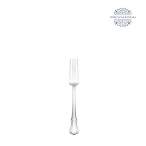 Allora silver collection small fork in clean white background