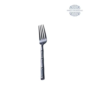 The Irene Nero Collection Dinner Fork in white background