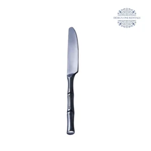 The Irene Nero Collection Dinner Knife in white background