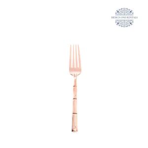 The Aurora Copper Collection Dinner Fork with white background
