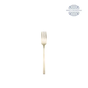 chelsea champagne gold collection small fork white background