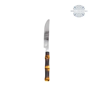 esther dark wood collection dinner knife white background