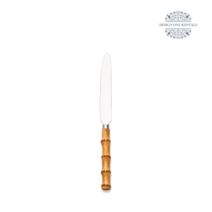 Esther Light Wood Collection dinner knife on a clean white background.