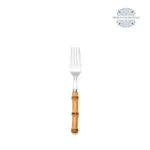 Esther Light Wood Collection small fork on a clean white background.