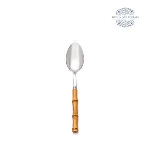 Esther Light Wood Collection soup spoon on a clean white background.