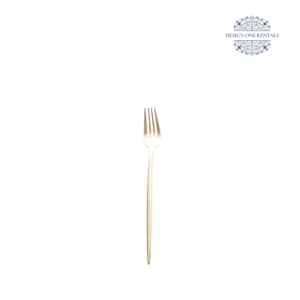 goa champagne gold collection small fork white background