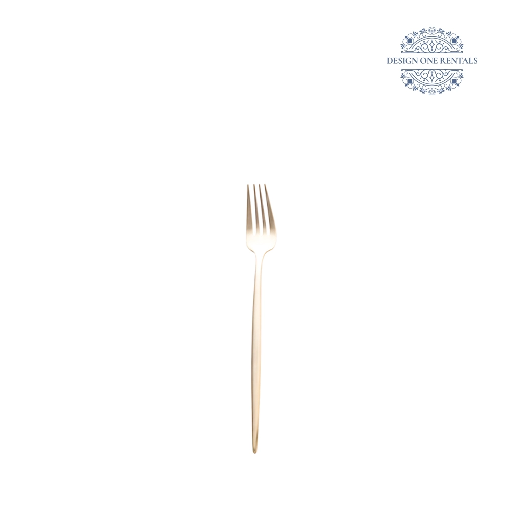 goa champagne gold collection small fork white background